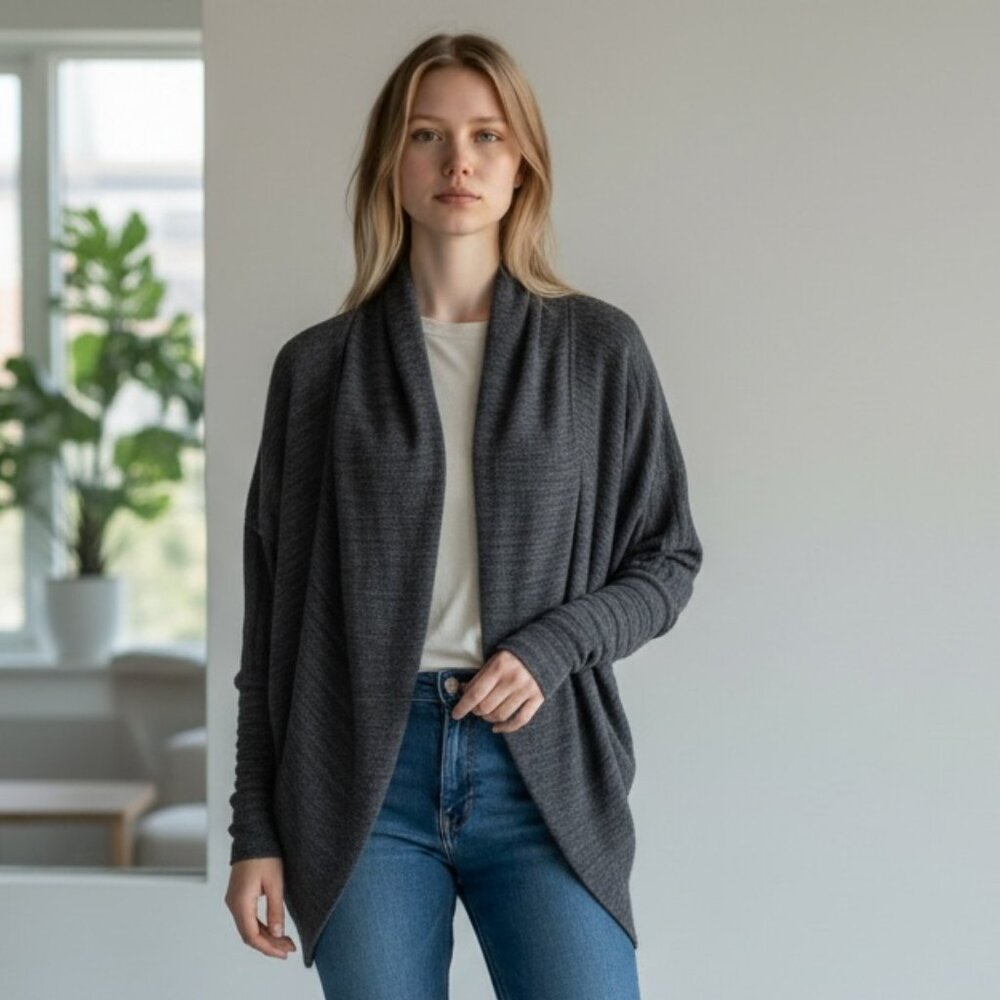 Aritzia Wilfred Diderot Sweater Heather Black M #76V